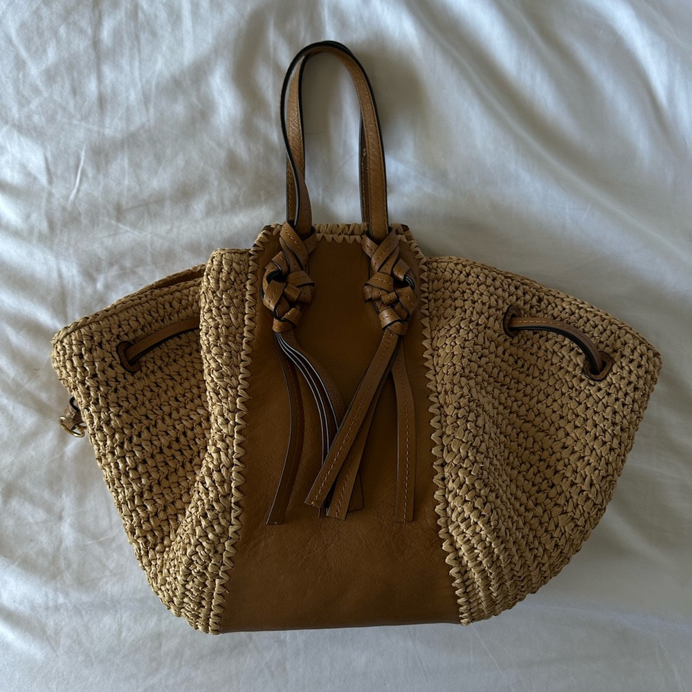 Ulla Johnson Gio Raffia Drawstring Crossbody Bag - image 8